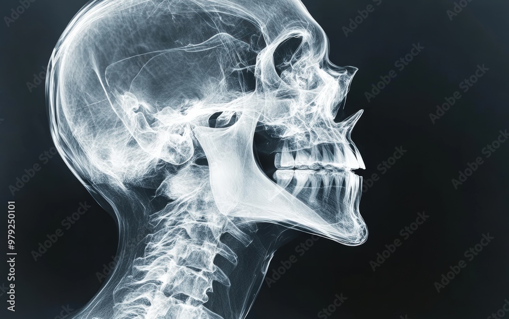clean and beauty modern x-ray human head, bones, skelet clean and beauty modern x-ray human head, bones, skelet