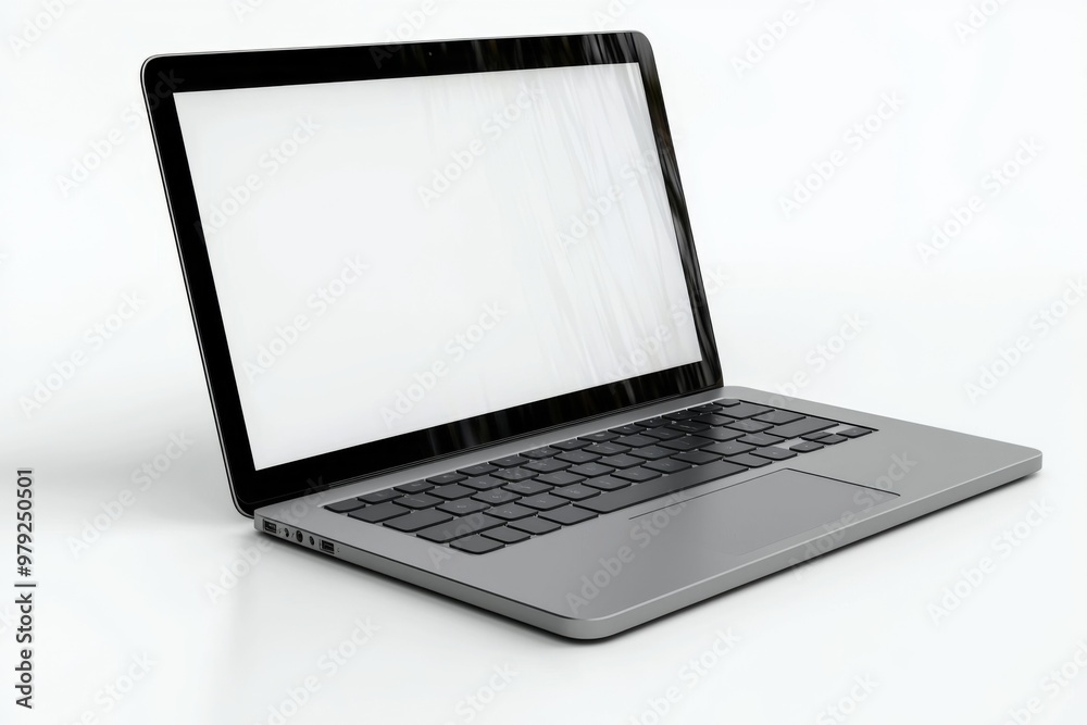 Laptop Mockup on Isolated white background created with Generative AI