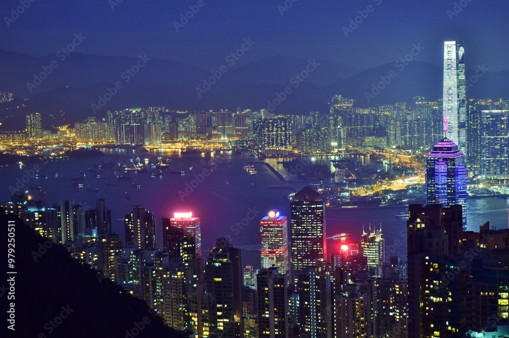 Naklejka premium 香港の夜景