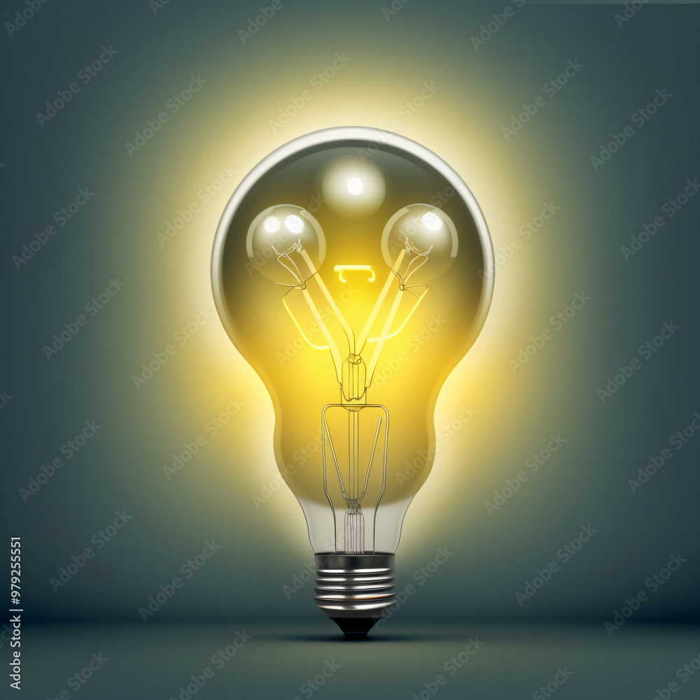 Bright idea bulb concept art Bright idea bulb concept art