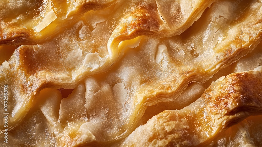 Flaky Pie Crust Close-Up Texture Flaky Pie Crust Close-Up Texture