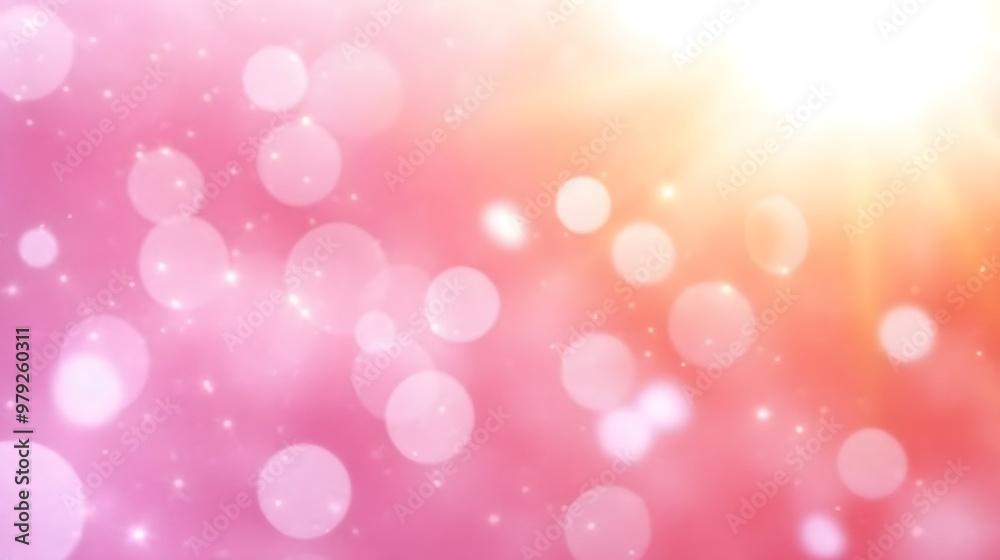 Abstract Pink and Orange Bokeh Background with Glowing Lights Abstract Pink and Orange Bokeh Background with Glowing Lights