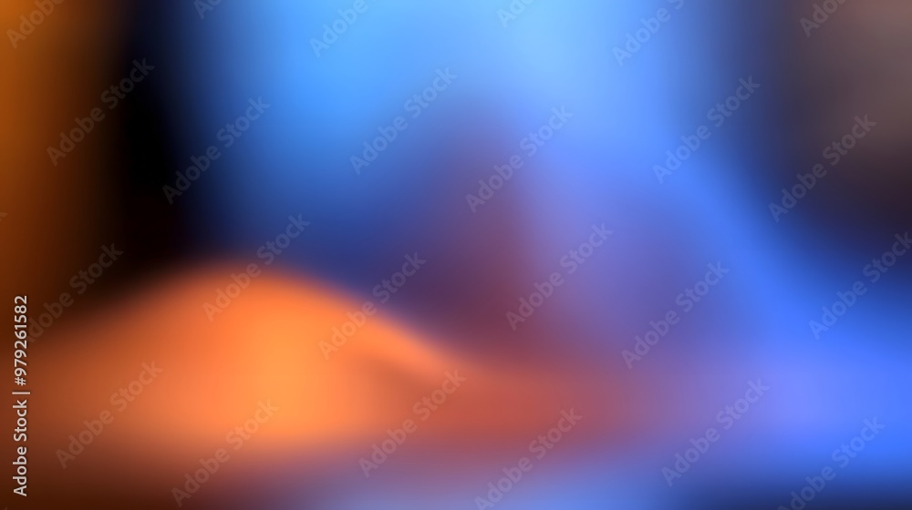 Obraz premium Abstract Blurred Background with Orange and Blue Gradient