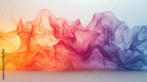 Colorful abstract waves blend together in a vibrant display, showcasing orange, pink, and purple hues in a creative digital artwork