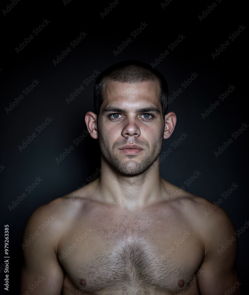 a close-up portrait of a man with a shaved head and a muscular build, looking directly at the camera with a neutral expression. a close-up portrait of a man with a shaved head and a muscular build, looking directly at the camera with a neutral expression.