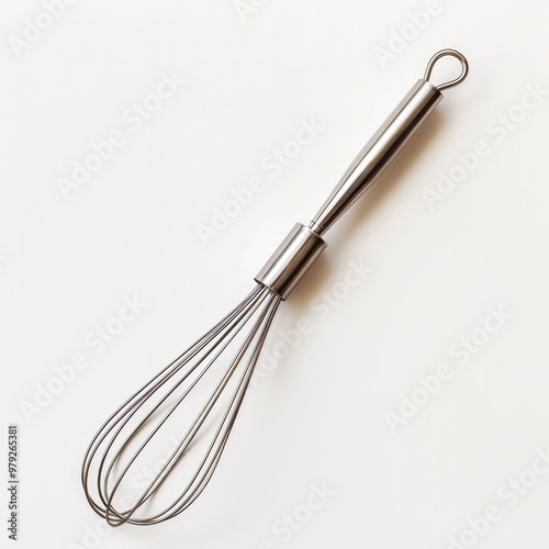 Stainless Steel Whisk Utensil for Culinary Mixing Beating Blending and Food in Kitchen