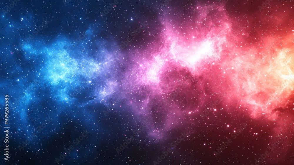 A vibrant galaxy filled with colorful nebulae glowing in shades of blue and pink against the backdrop of the cosmos A vibrant galaxy filled with colorful nebulae glowing in shades of blue and pink against the backdrop of the cosmos