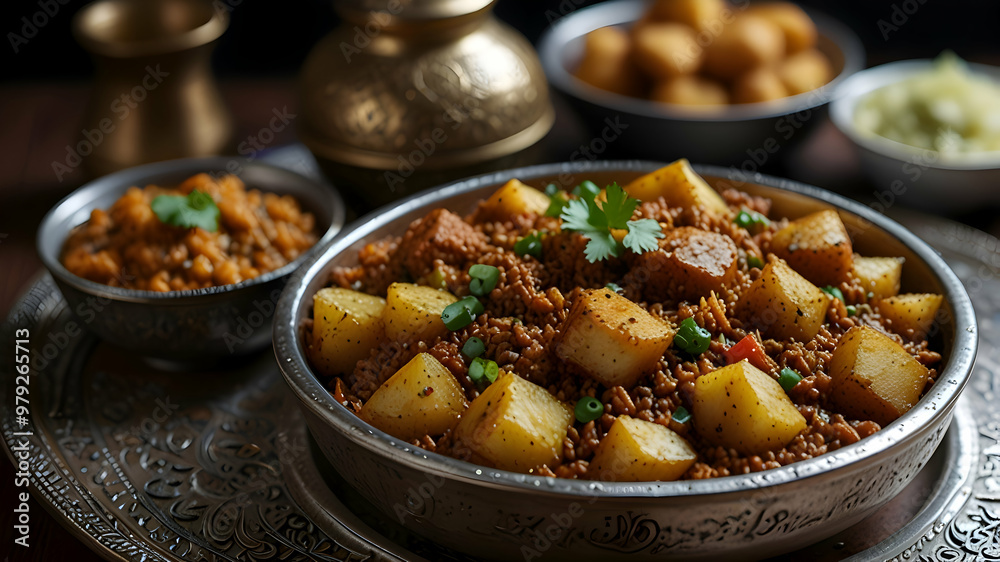 stew with potatoes and vegetables