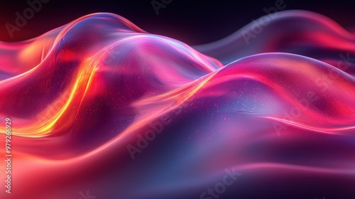 Wallpaper Mural Abstract wave patterns in vibrant colors create a mesmerizing visual effect in an artistic digital design Torontodigital.ca
