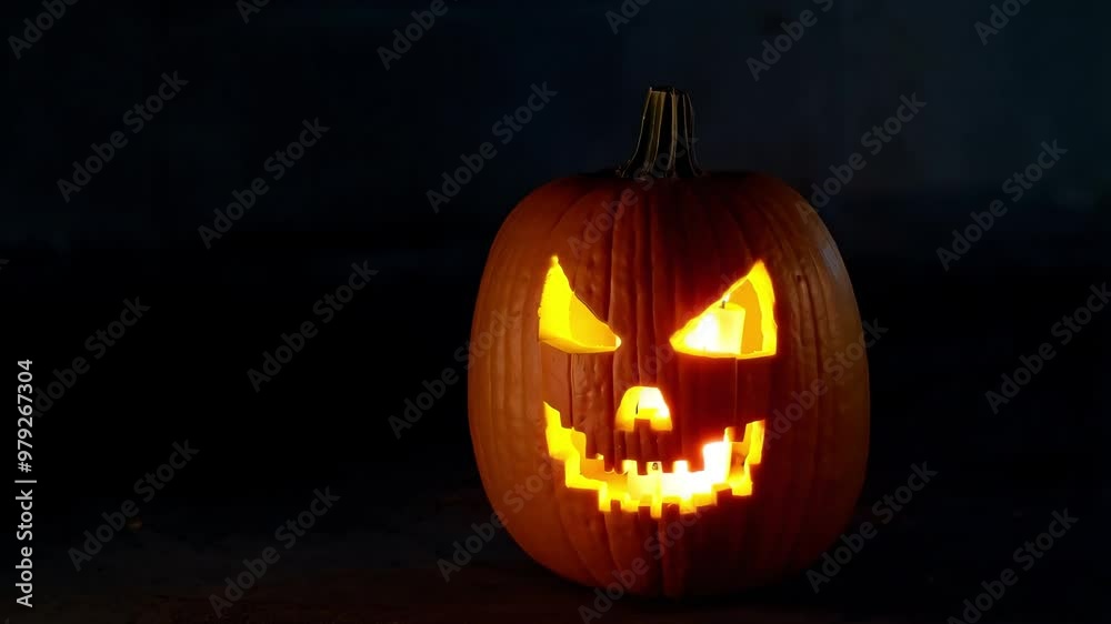 halloween pumpkin lantern on dark background halloween pumpkin lantern on dark background