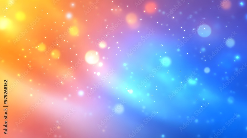Fototapeta premium Abstract Blurred Bokeh Background with Orange and Blue Colors