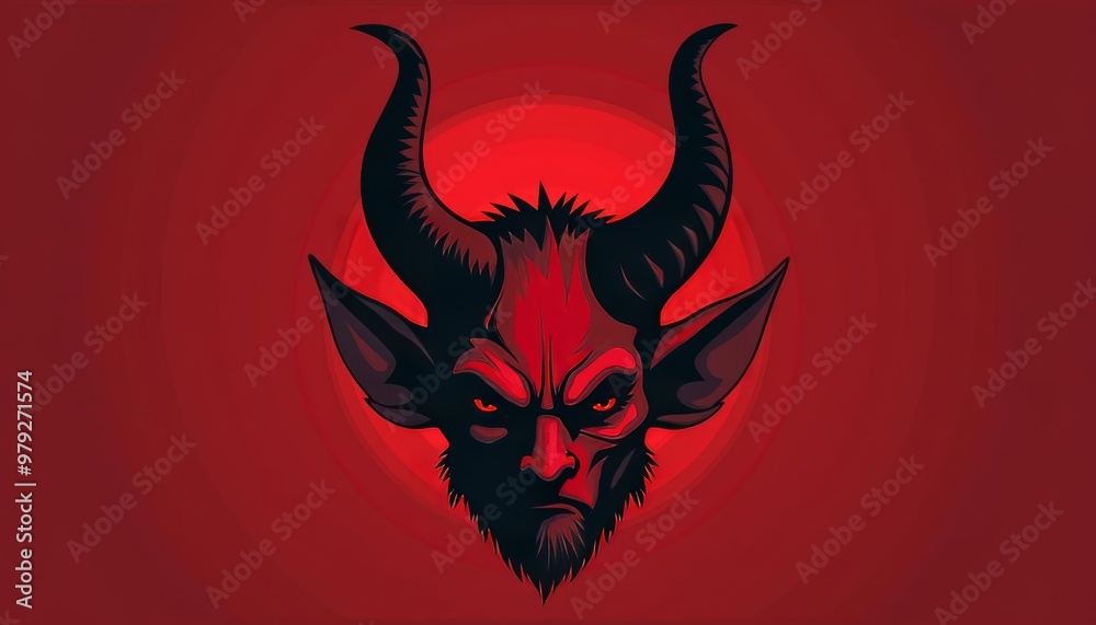 Majestic and menacing the devils visage in stark contrast Majestic and menacing the devils visage in stark contrast