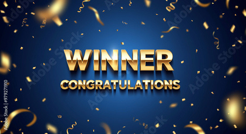 Wallpaper Mural Winner congratulations text with golden letters and festive background Torontodigital.ca