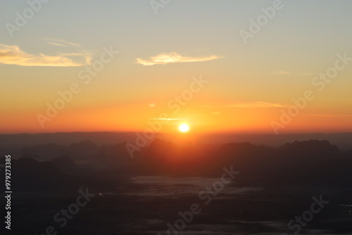 sunrise over the mountains