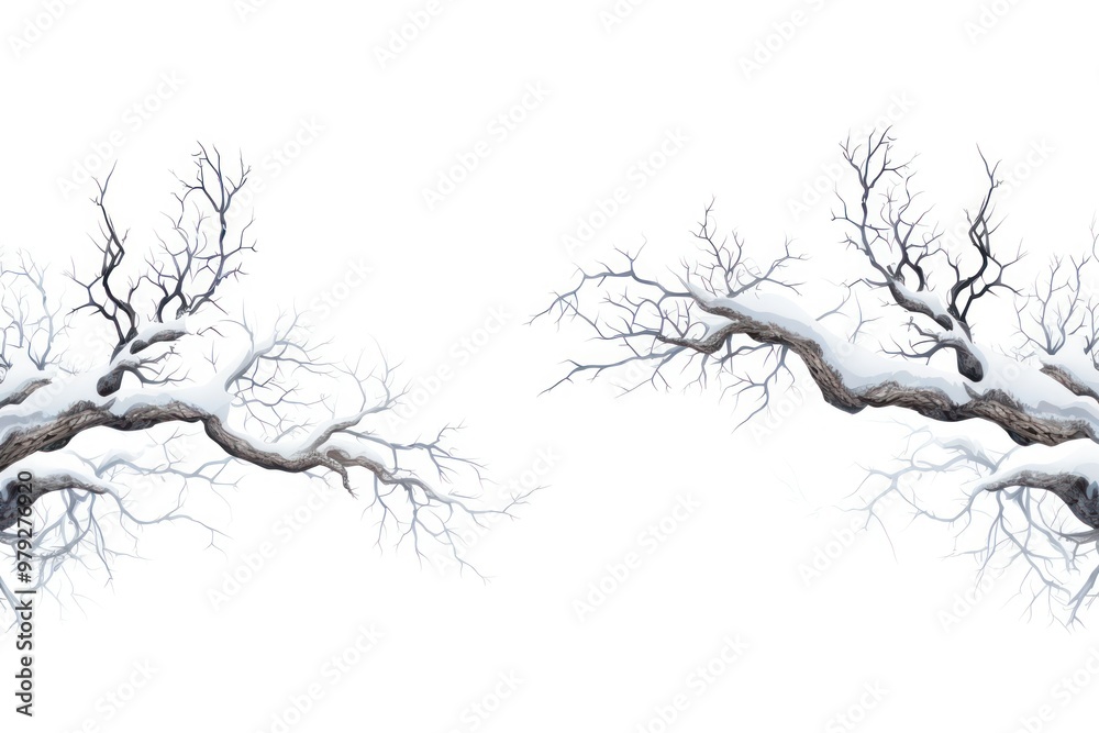 Obraz premium Tree drawing branch sketch.