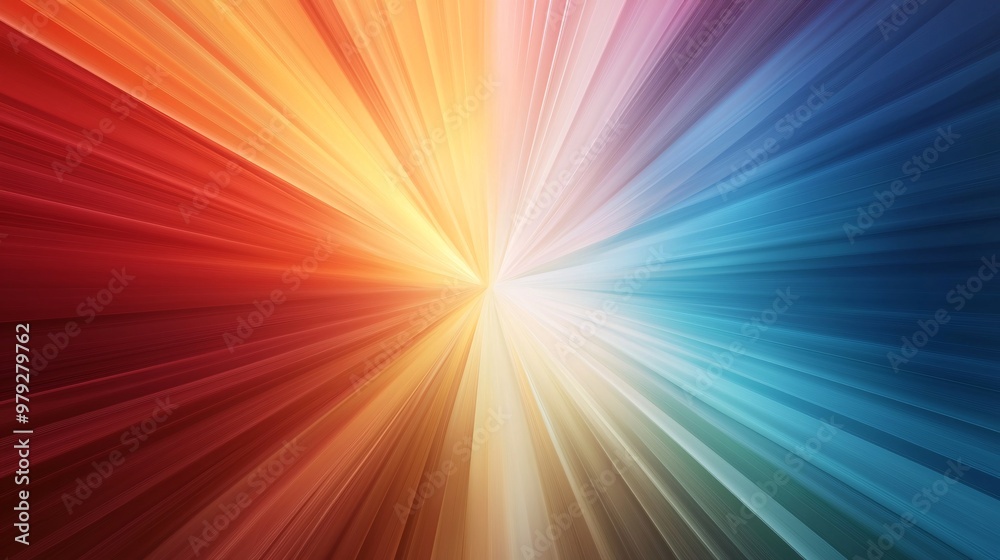 Colorful Burst of Radiant Light Rays Colorful Burst of Radiant Light Rays