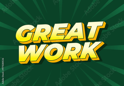 Great work. Text effect in 3D style with good colors