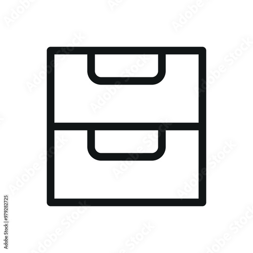 Industrial storage containers isolated icon, industrial storage bins vector icon with editable stroke