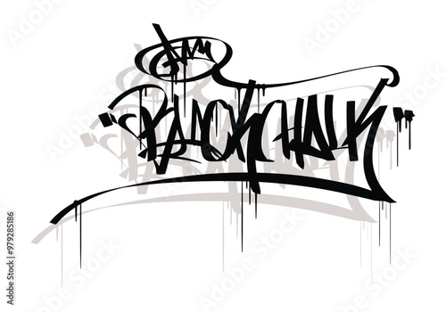 BLACK CHALK graffiti tag style design