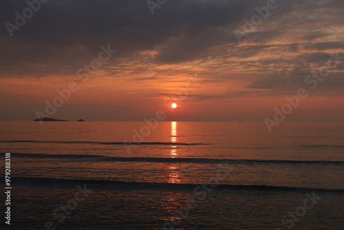 sunset on the beach