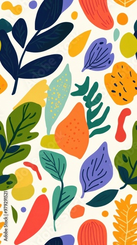 Colorful Abstract Leaves.