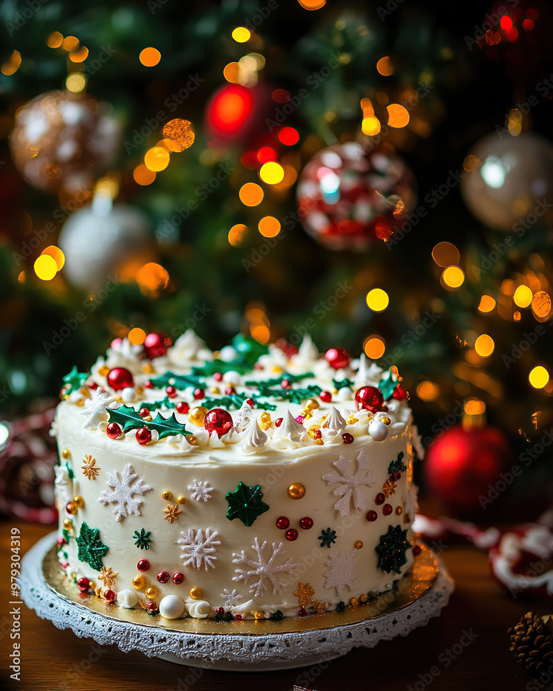 Delicious Winter Christmas Cake (christmas-tree) Delicious Winter Christmas Cake (christmas-tree)