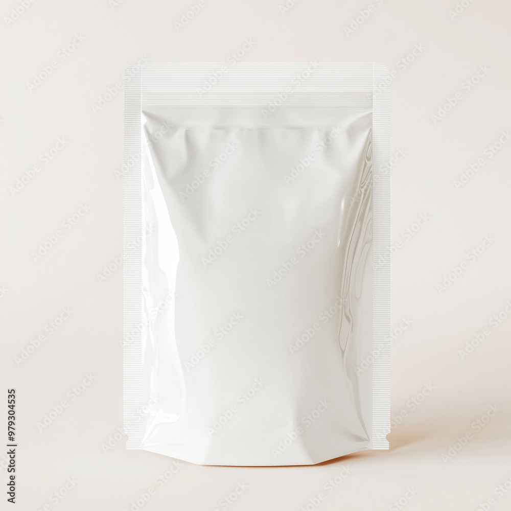 Blank aluminium foil plastic pouch bag sachet packaging mockup, Blank white sachet packet mockup isolated on gray background, A blank white foil pouch or sachet on a gray background, gray background Blank aluminium foil plastic pouch bag sachet packaging mockup, Blank white sachet packet mockup isolated on gray background, A blank white foil pouch or sachet on a gray background, gray background