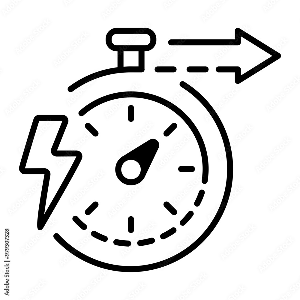 A line style icon of rapid A line style icon of rapid