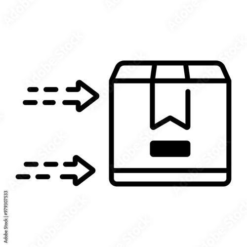 An icon of parcel delivery in line style 