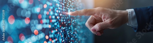 Closeup of a meteorologist analyzing weather data.