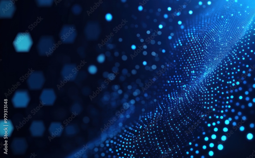 Abstract Blue Light Particle Background Abstract Blue Light Particle Background