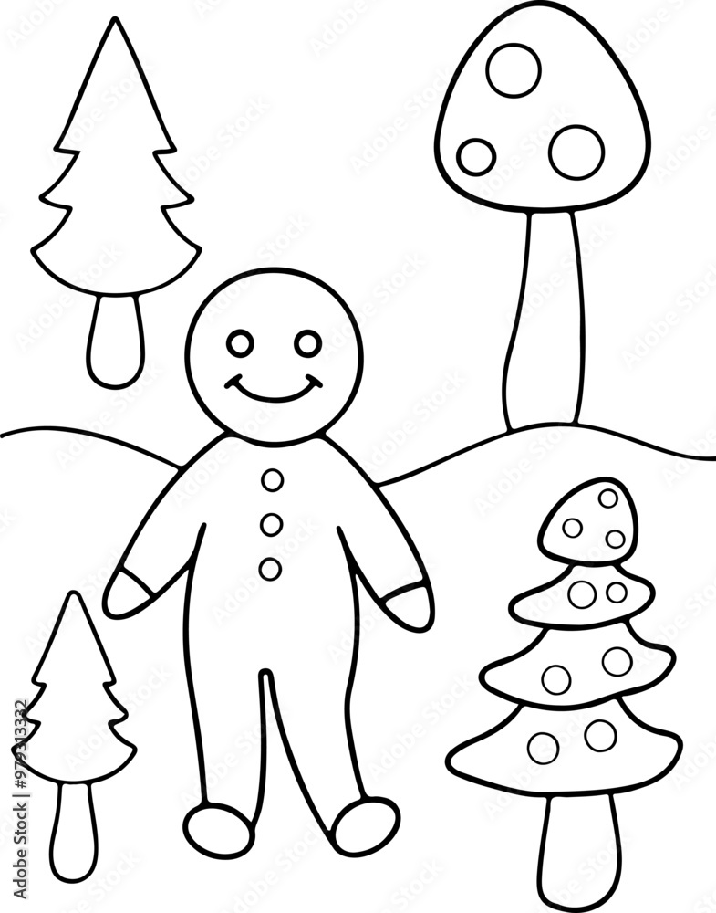 Gingerbread coloring page Gingerbread coloring page