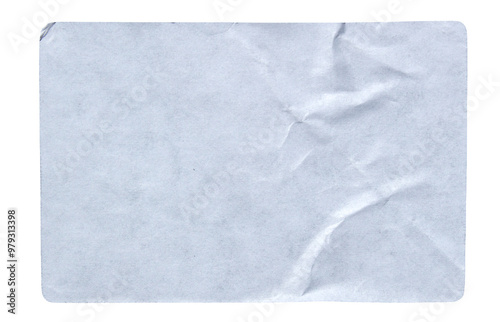 Obraz na płótnie White adhesive glued paper sticker label with transparent background cut out des