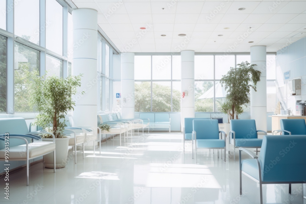 Fototapeta premium Hospital furniture architecture building.