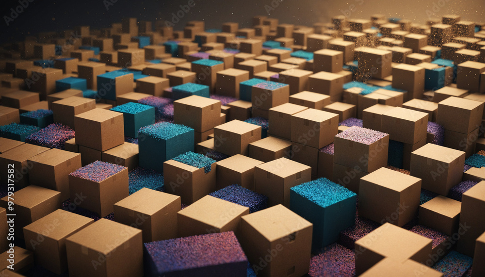 Abstract photo of boxes Abstract photo of boxes