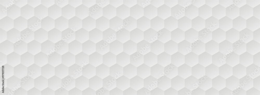 Naklejka premium Abstract hexagonal white background. Vector illustration, contains transparencies, gradients and effects.