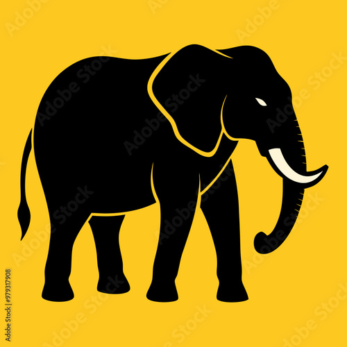 elephant vector silhouette illustration