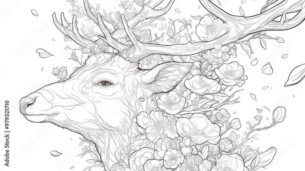 Obraz premium Creative coloring pages designed for imaginative expression in both children and adults