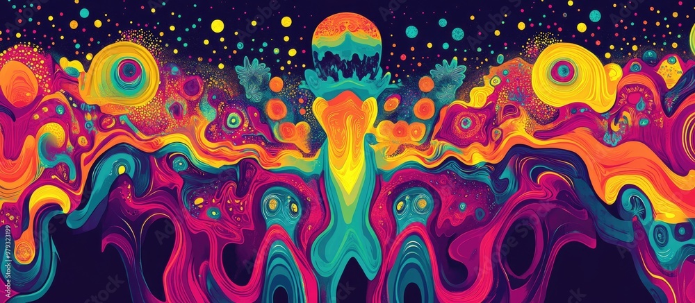 Vibrant Abstract Psychedelic Backdrop Vibrant Abstract Psychedelic Backdrop