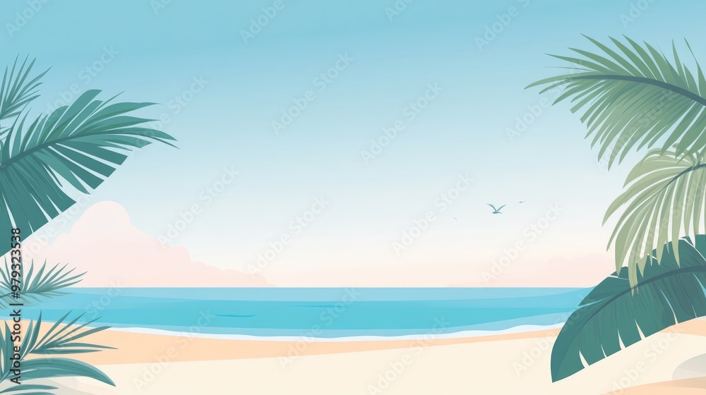 Tropical Beach Background Summer View Of The Sea With Clear Water And Blue Sky Tropical Beach Background Summer View Of The Sea With Clear Water And Blue Sky