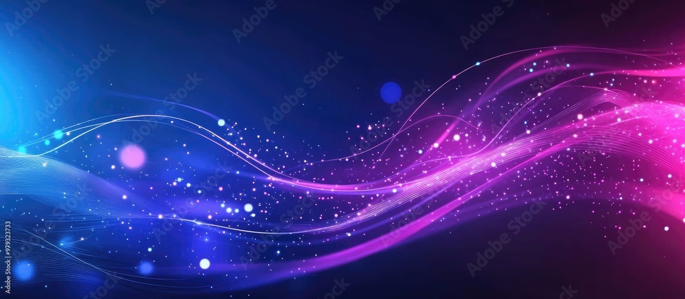 Obraz premium Futuristic Fiber Optic Network Abstract Technology Background