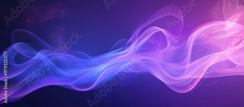 Dark Purple And Blue Shimmering Smoke Windy Autumn Abstract Background