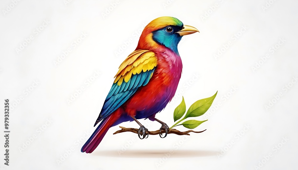 Fototapeta premium blue and yellow bird macaw ara