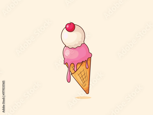 Ice Cream Cone Illustration