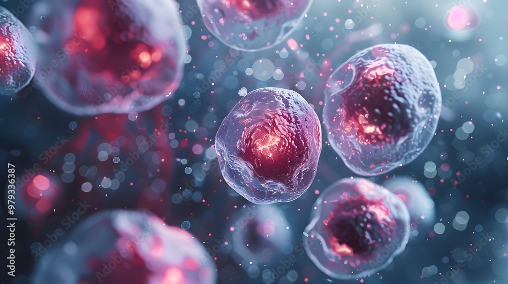 Genetic Mutations in Diseased Cells - 3D Medical Illustration Genetic Mutations in Diseased Cells - 3D Medical Illustration