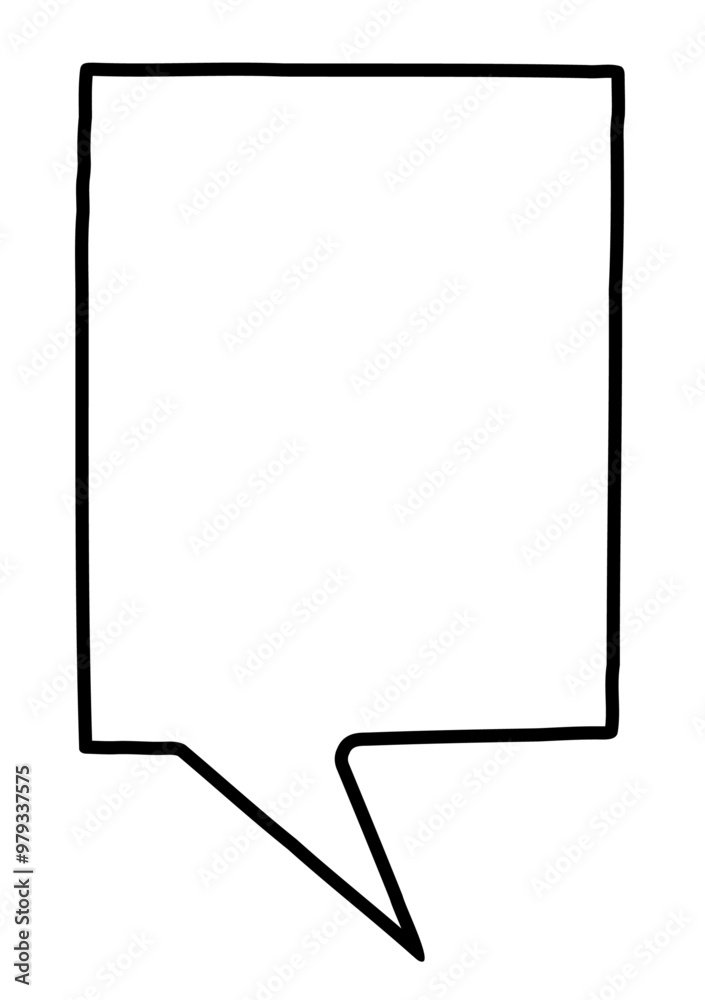 Blank cut out communication message speech bubble with rough edges border and copy space for text, vector design element
Blank cut out communication message speech bubble with rough edges border and copy space for text, vector design element