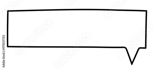 Blank cut out communication message speech bubble with rough edges border and copy space for text, vector design element
