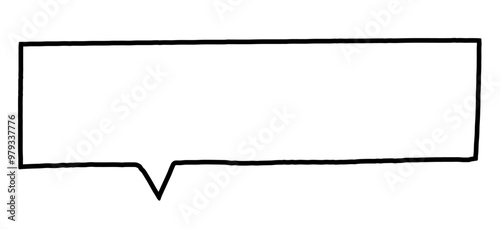 Blank cut out communication message speech bubble with rough edges border and copy space for text, vector design element
