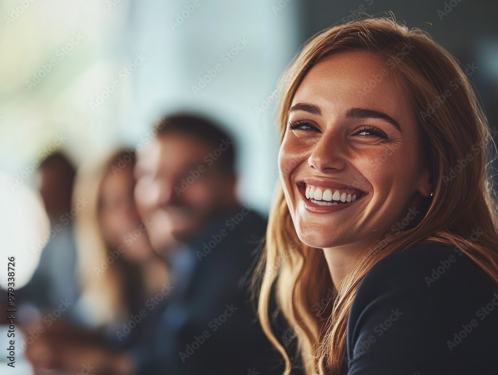 Fototapeta premium Happy Businesswoman Celebrating Success
