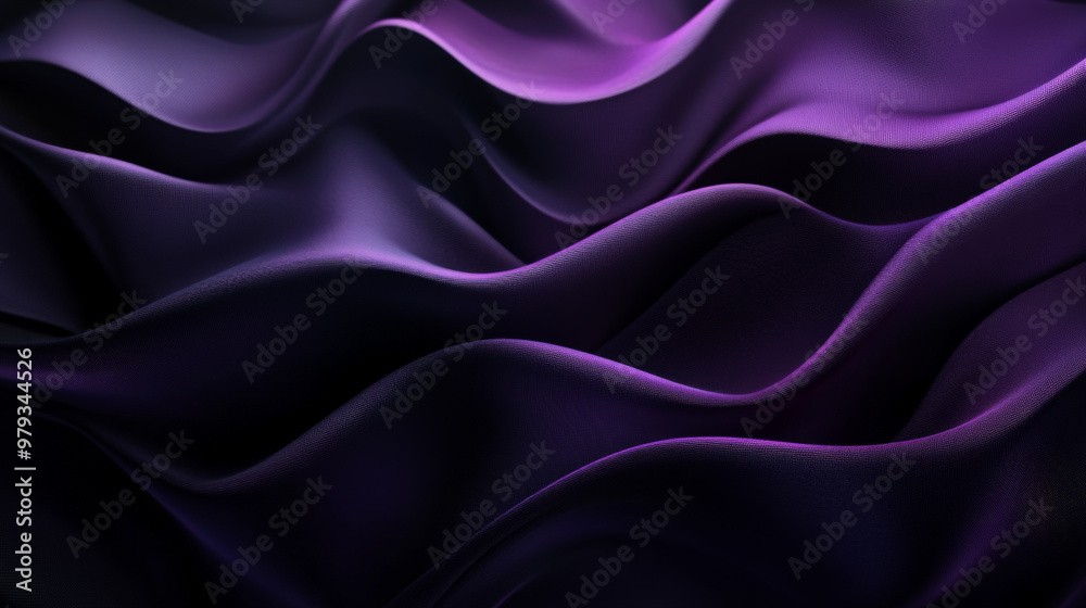 Fototapeta premium A dramatic gradient moving from dark violet to nearly black, with smooth transitions and textured lighting for a rich, intense surface.